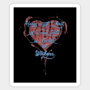 Soft Heart (red blue) Sticker